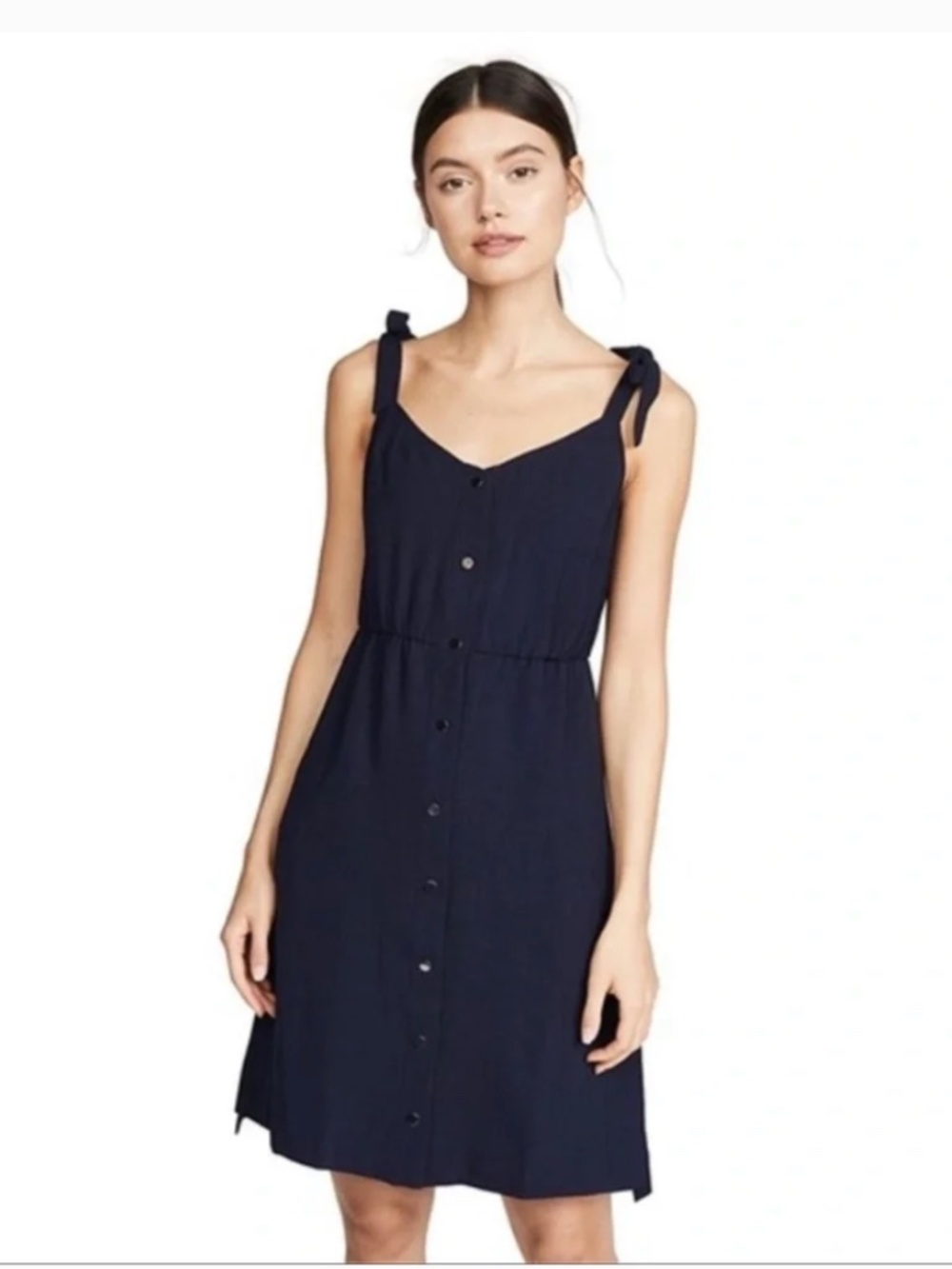 AYR The Daze Knee Length Summer Dress in Navy Blue Small